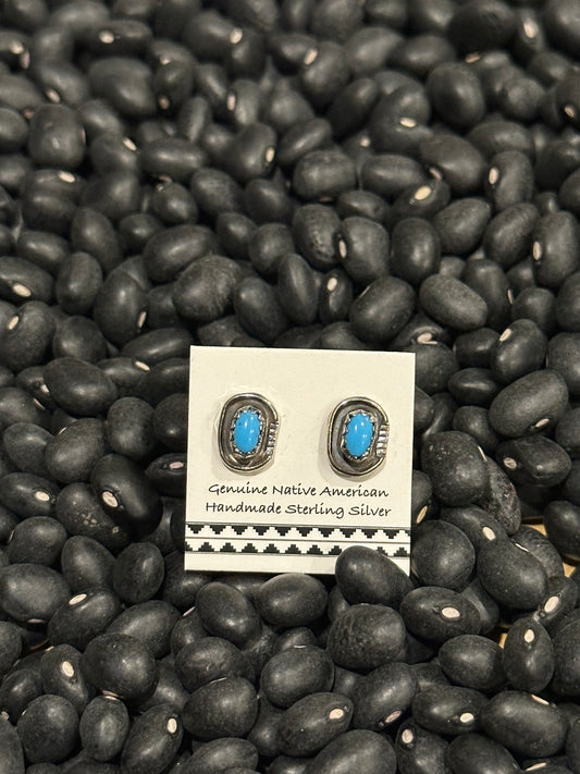 Oval Turquoise Studs
