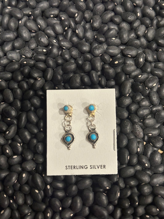 Dangle Turquoise Studs