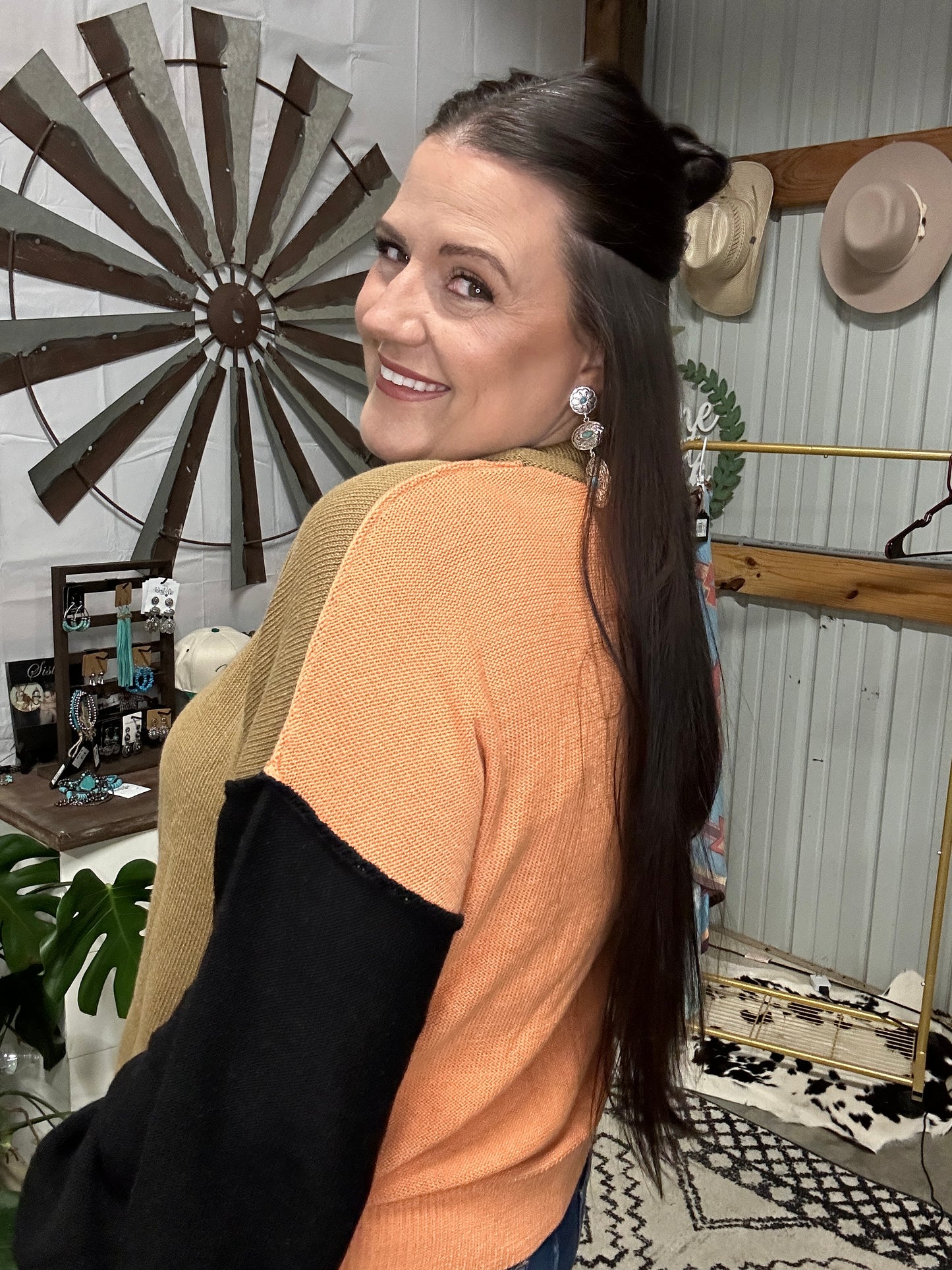 Color Block Knit Pullover