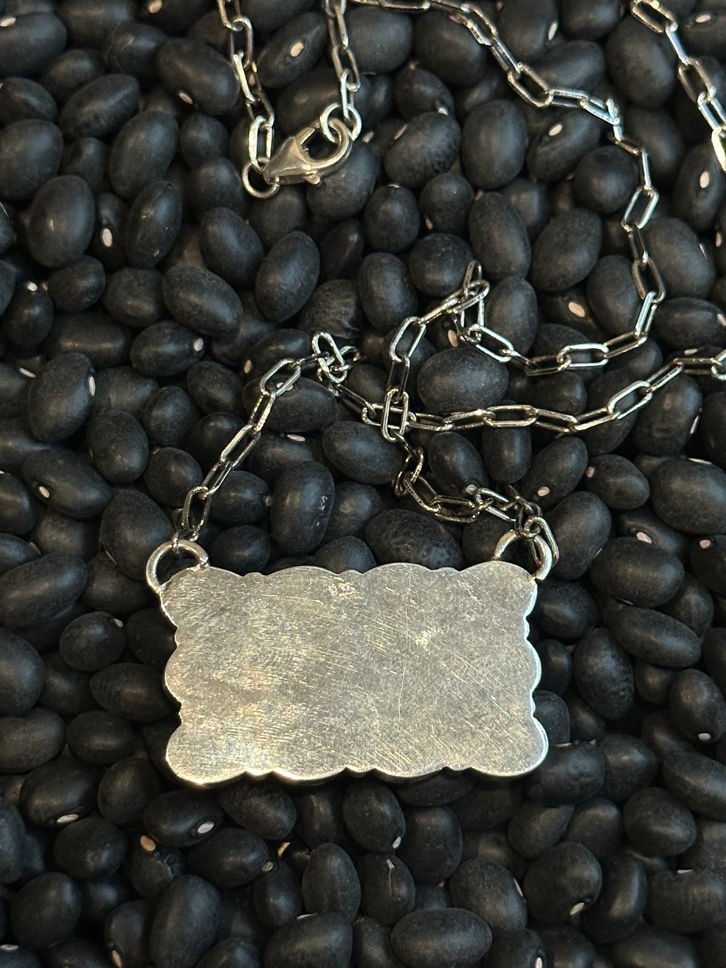 12 Stone Cluster Bar Necklace