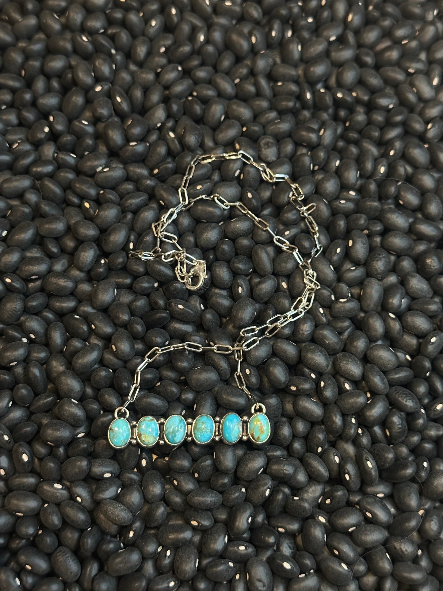 6 Stone Bar Necklace