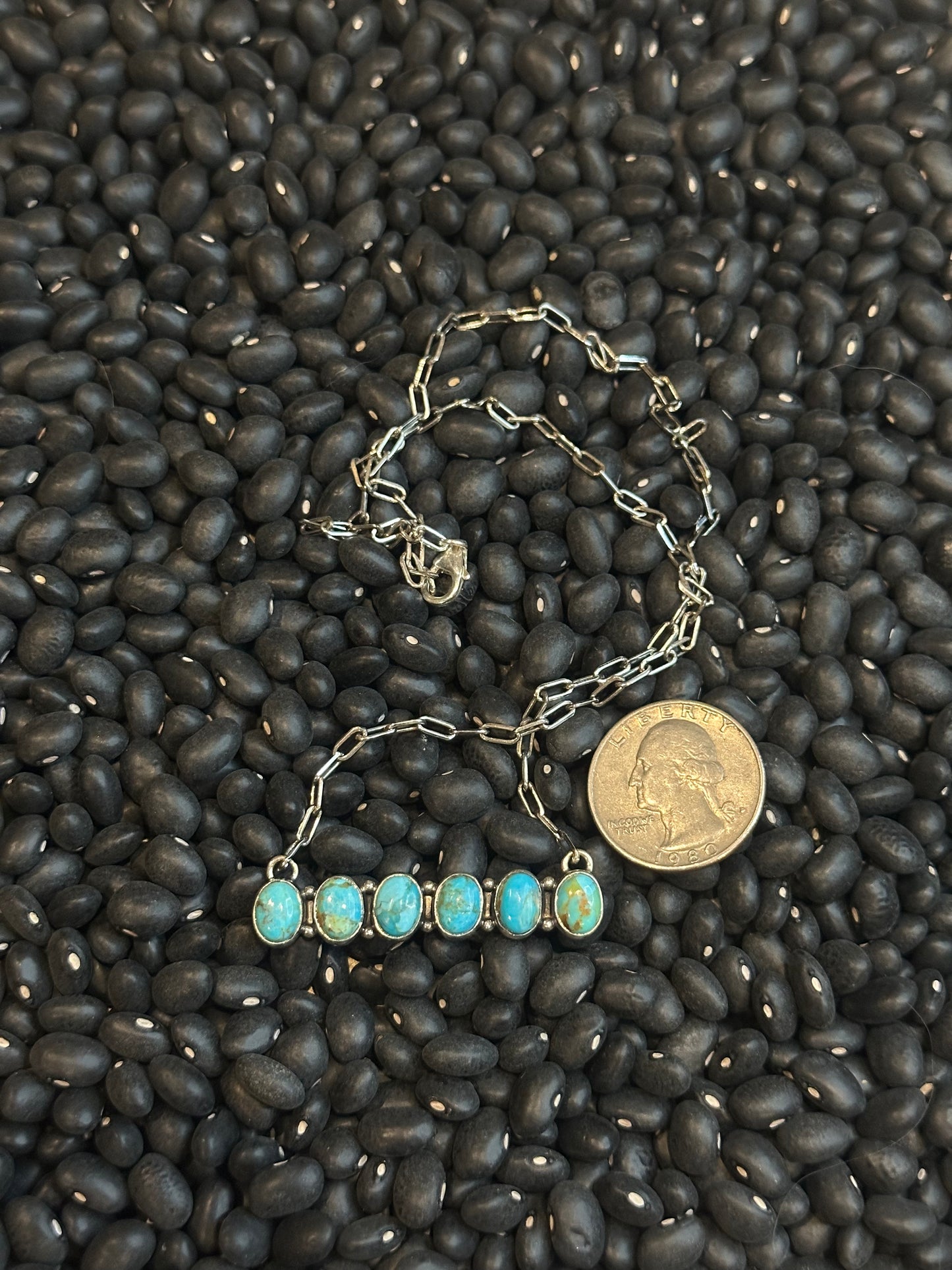 6 Stone Bar Necklace