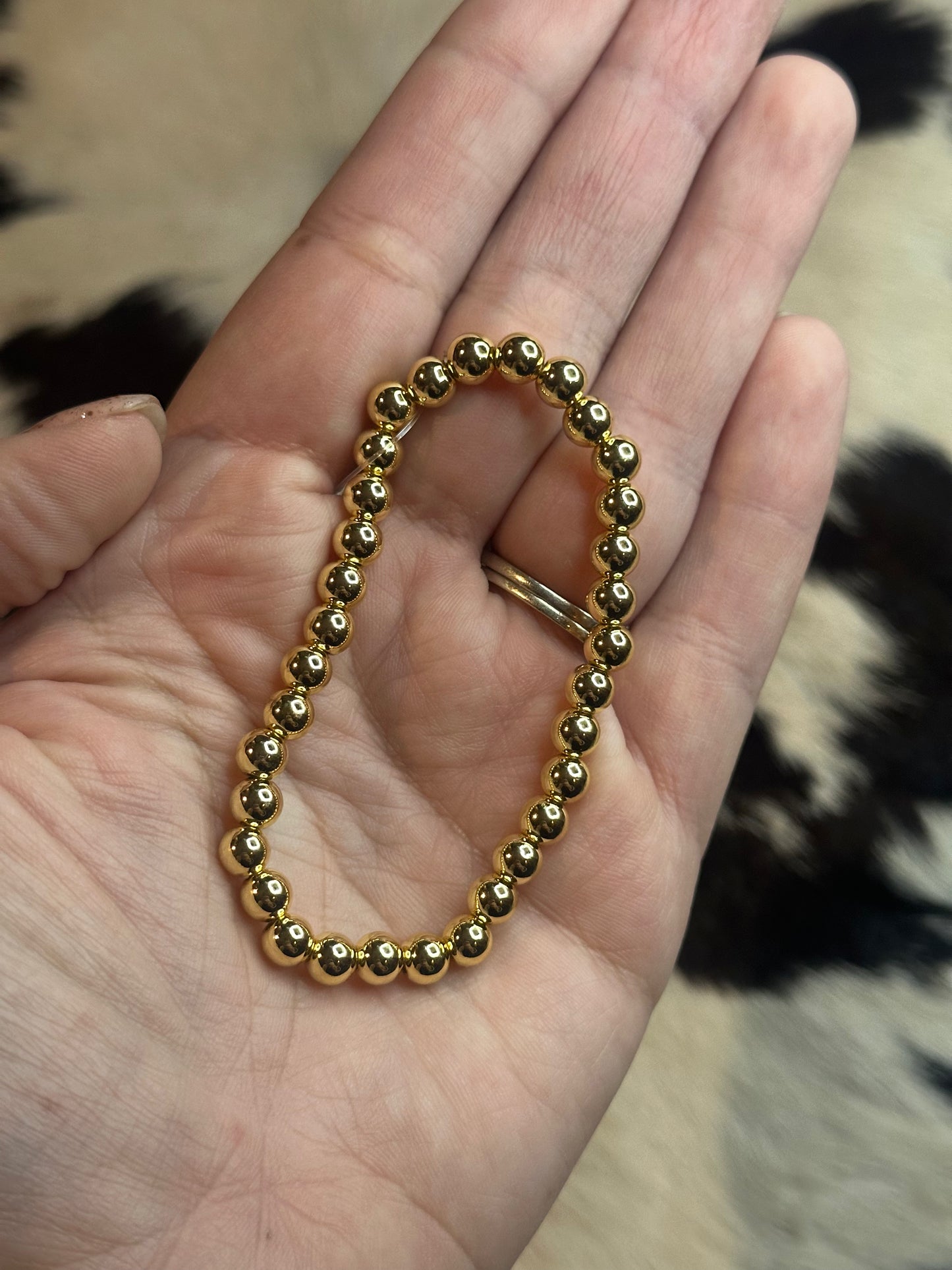 6 mm Stainless Steel Beaded Bracelet